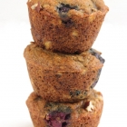 Sprouted Spelt Blueberry Banana Nut Muffins