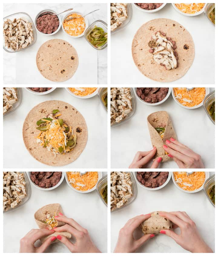 Homemade frozen burritos are an easy make-ahead meal! Healthy and quick lunch or dinner 