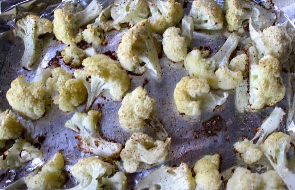 roasted cauliflower baking sheet