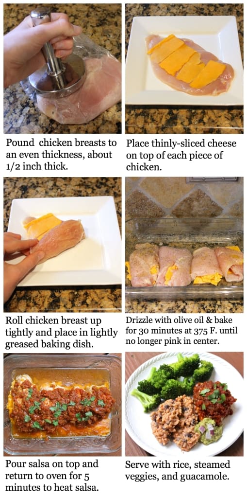 How to make Cheese-Stuffed Salsa Chicken- SO easy & yummy! | www.healthy-liv.com