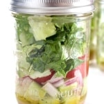Make some Mason Jar Salads to have fresh & delicious salads for lunch all week!