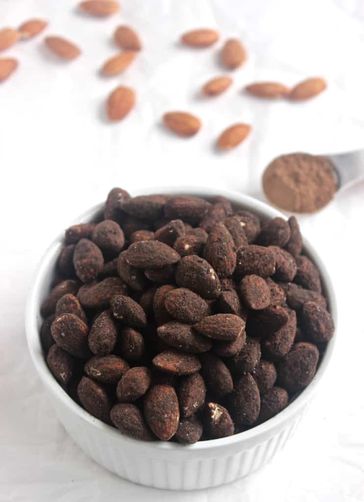 Homemade Dark Chocolate Almonds- super healthy and naturally low in sugar!