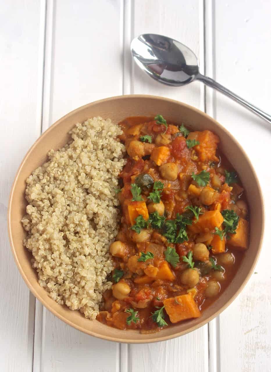 Sweet Potato and Chickpea Stew- easy, healthy, and DELICIOUS!