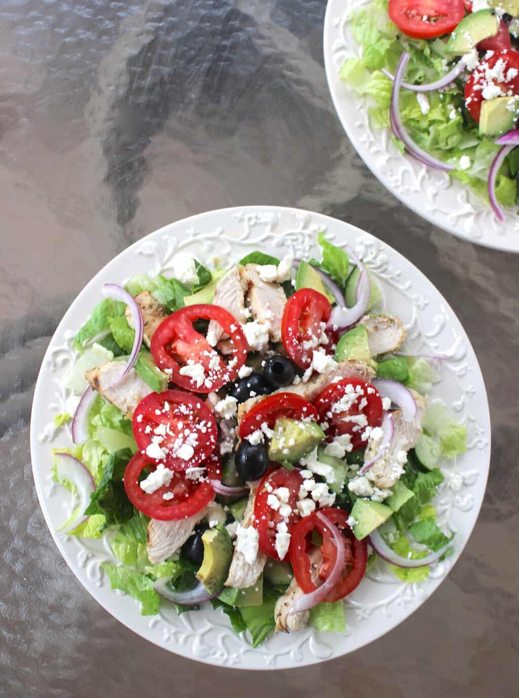 Greek Salad with Greek Yogurt Dressing Healthy Liv
