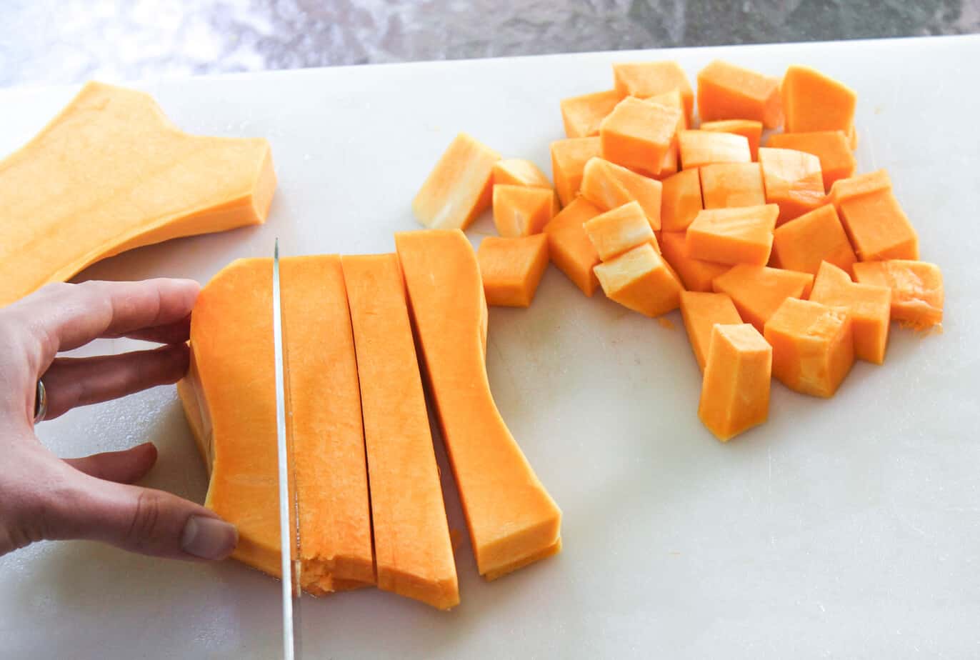 How to Peel and Cut Butternut Squash - Evolving Table