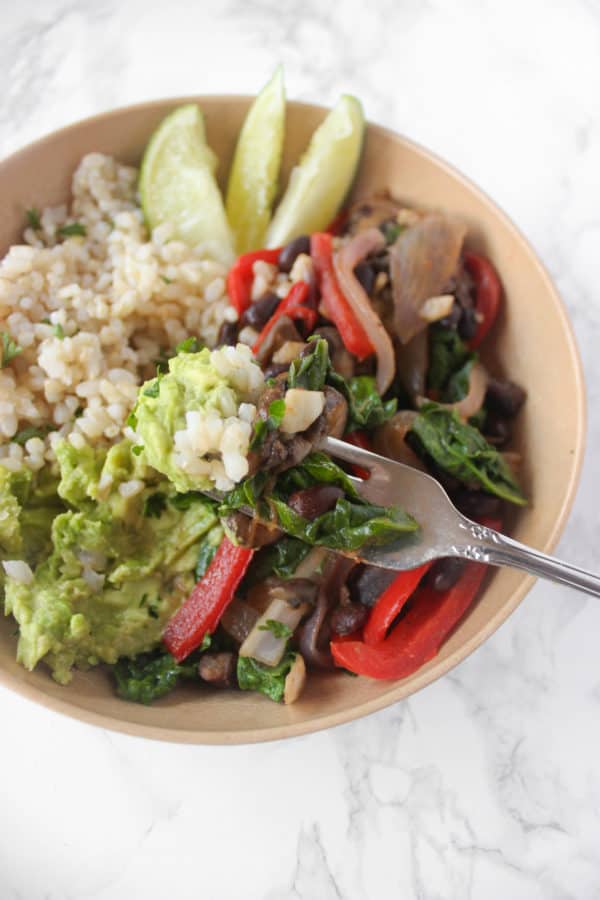 Simple Vegetarian Fajita Bowls Healthy Liv