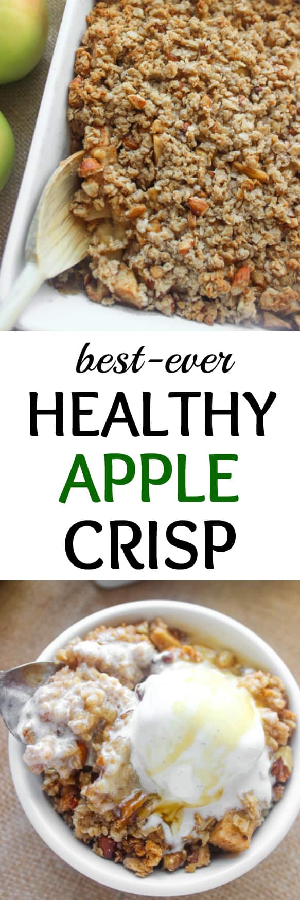 The BEST healthy apple crunchy with short topping! Top with ordinary frozen water lotion and you'll be inside heaven | www.healthy-liv.com