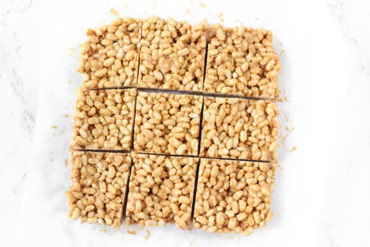 These peanut butter crispy treats have NO refined sugar and just three simple ingredients! 