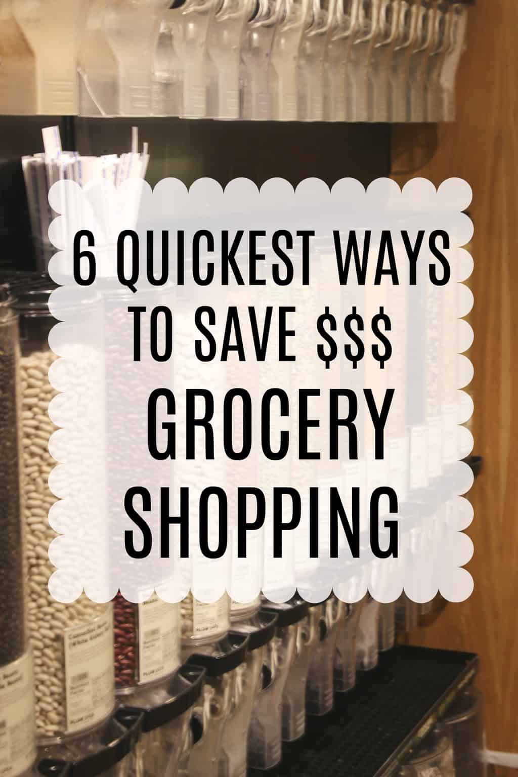 Easy ways to save money grocery shopping that don't take much time!