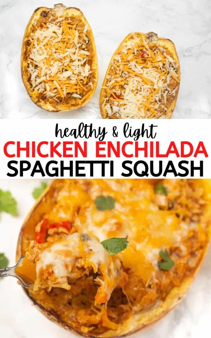 Chicken Enchilada Spaghetti Squash Bowls Healthy Liv