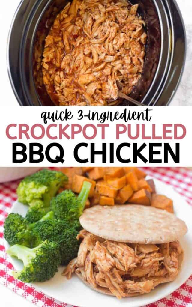 3-Ingredient Crockpot Pulled BBQ Chicken - Healthy Liv