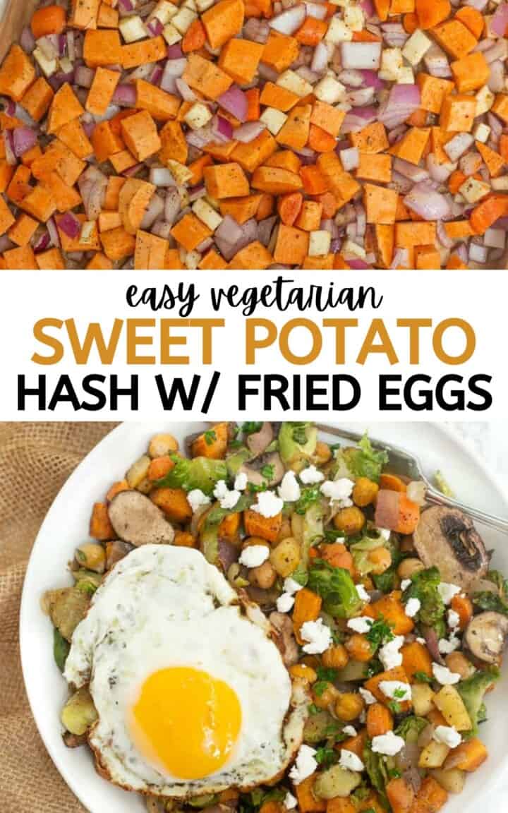 Roasted Sweet Potato Hash with Fried Eggs - Healthy Liv