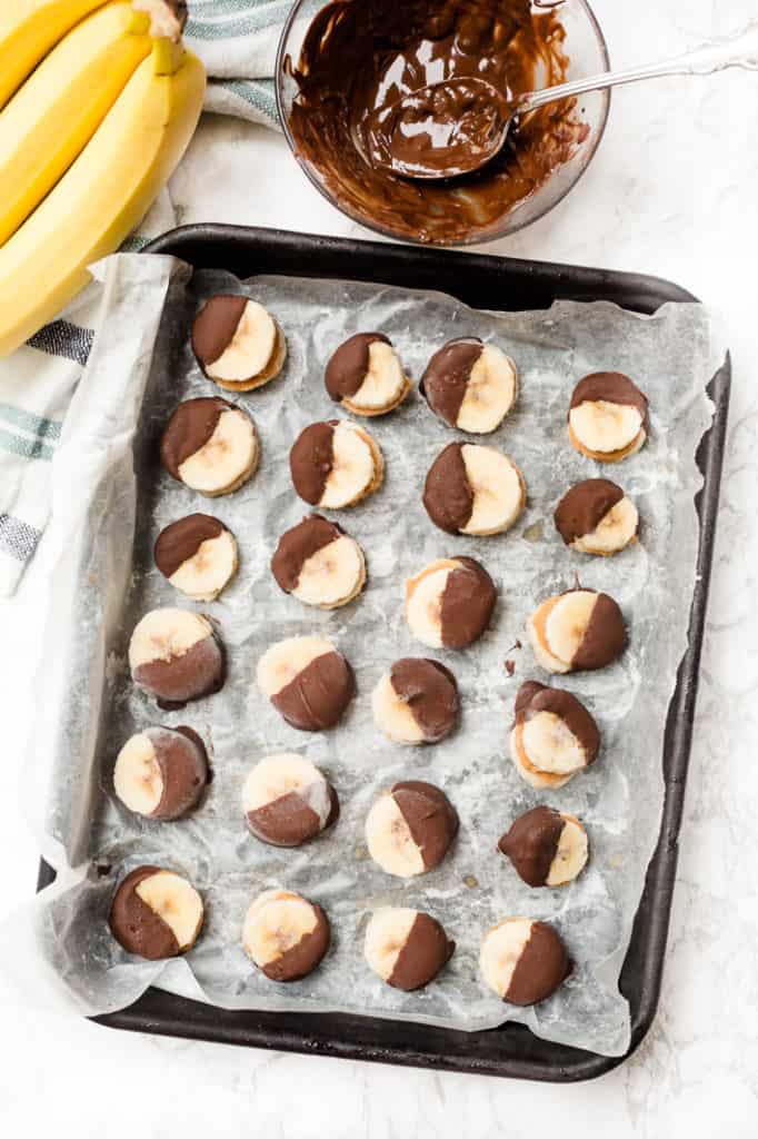 Frozen Chocolate Peanut Butter Banana Bites Healthy Liv