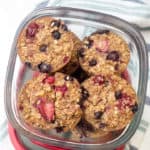 Mixed Berry Baked Oatmeal Cups