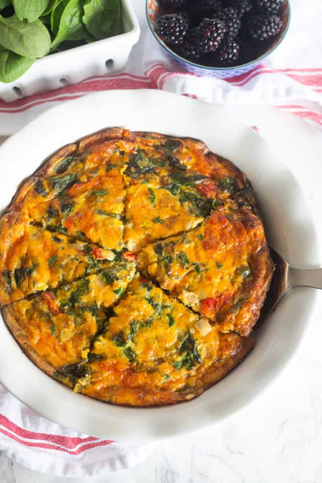 Sweet Potato Crust Quiche