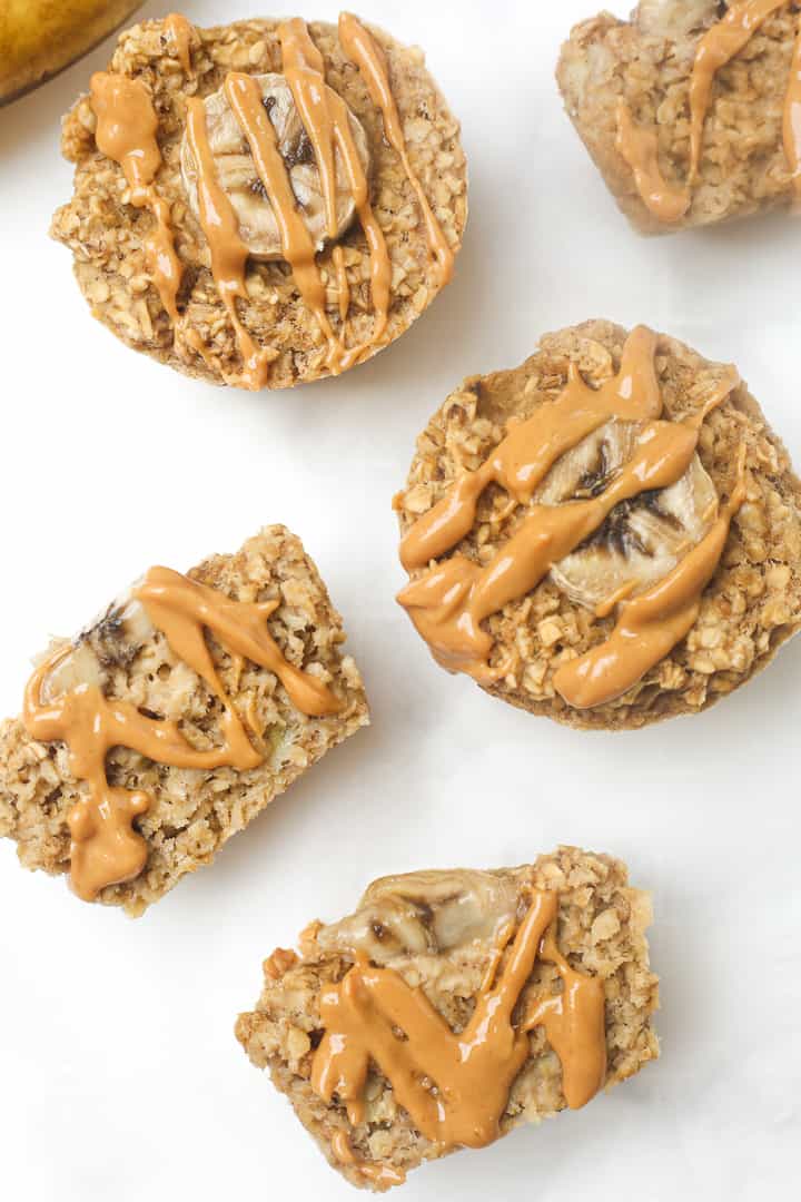peanut butter banana oatmeal muffins