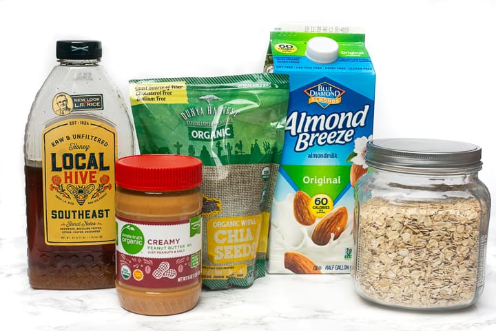 Overnight oats ingredients