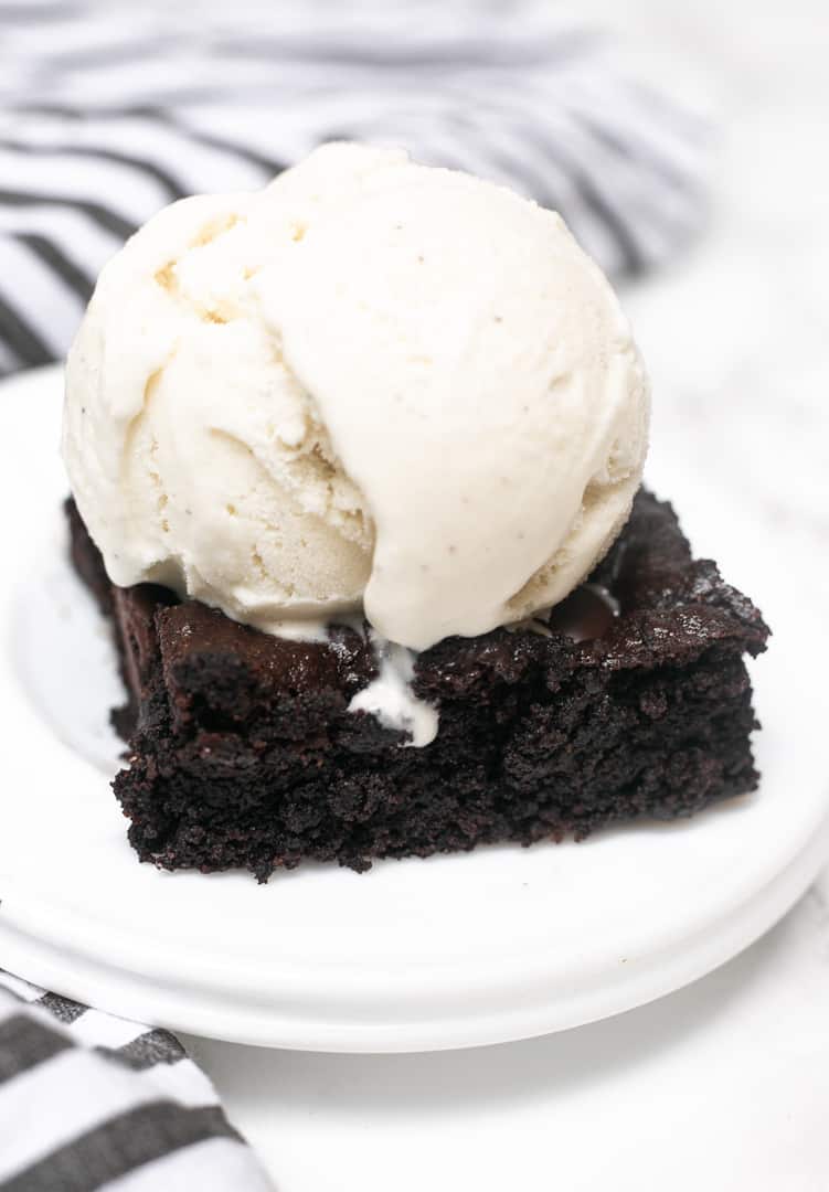 almond flour brownies with ice cream