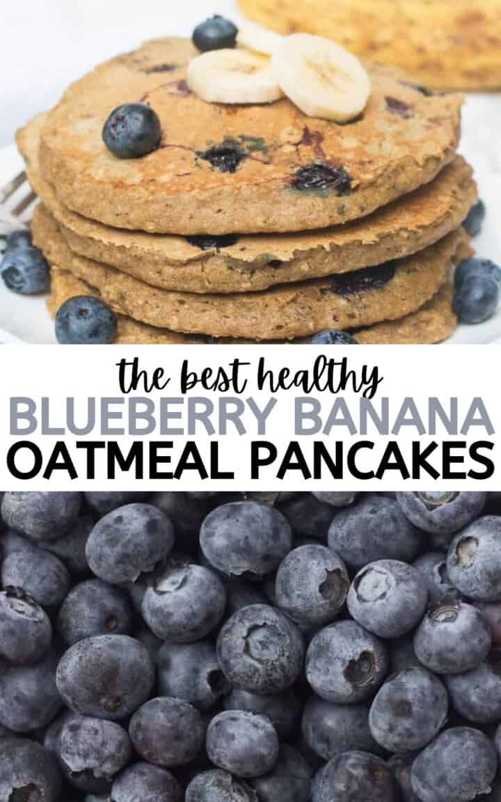 Blueberry Banana Oat Pancakes for One
