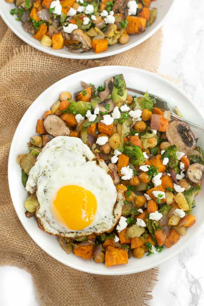 Roasted Sweet Potato Hash with Fried Eggs Healthy Liv