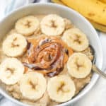 3-Minute Peanut Butter Egg White Oatmeal